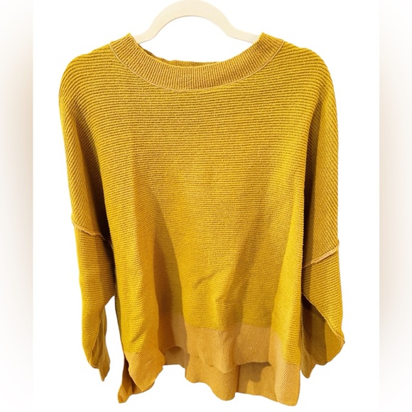Deep Yellow Ribbed Eda Casey Long Sleeve - Picture 1 of 3